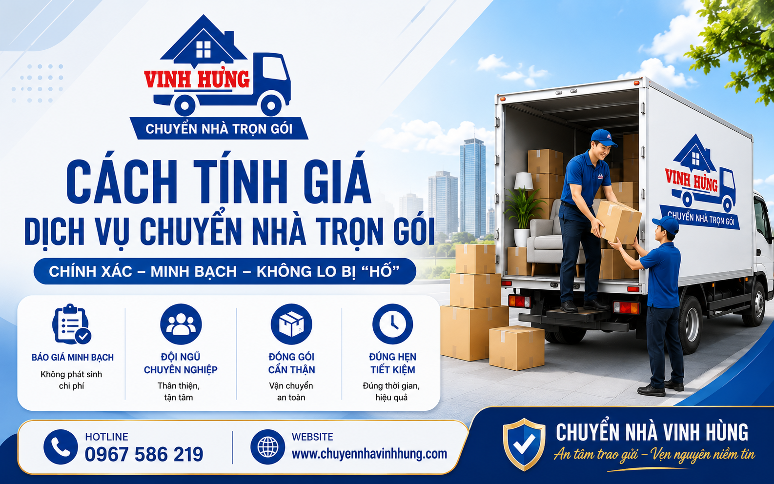 Giá dịch vụ chuyển nhà chuẩn, không bị hớ